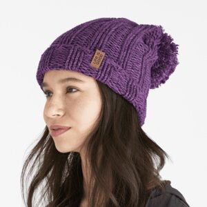 Life Is Good Beanie, Slouchy Faux Leather label and PomPom- Offers Welcome!